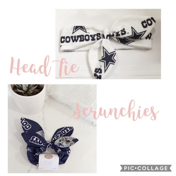 Football Fan Head Tie or Scrunchies